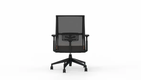 Fauteuil de bureau Comforto 59 - assise cuir - dossier résille