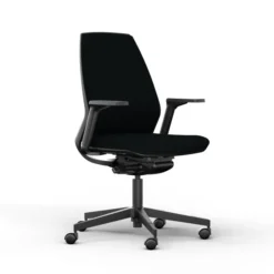 Fauteuil de bureau Eliott - tissu noir