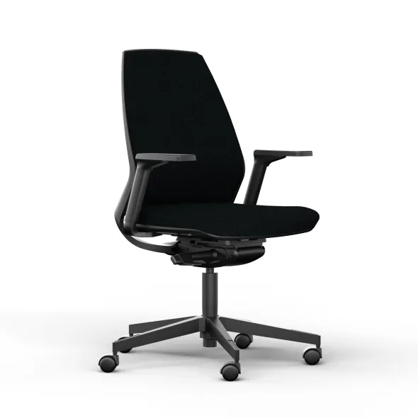 Fauteuil de bureau Eliott - tissu noir