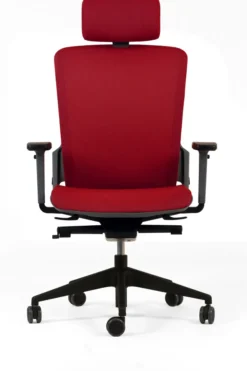Fauteuil de bureau F6 - assise et dossier résille Rythm - piétement époxy - avec appui-tête
