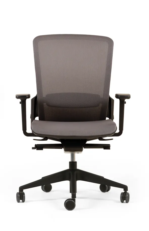 Fauteuil de bureau F6 - assise et dossier résille Rythm - piétement noir