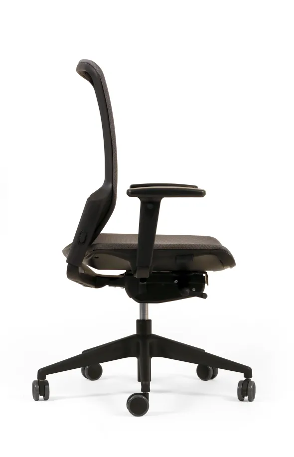 Fauteuil de bureau F6 - assise et dossier résille Rythm - piétement noir