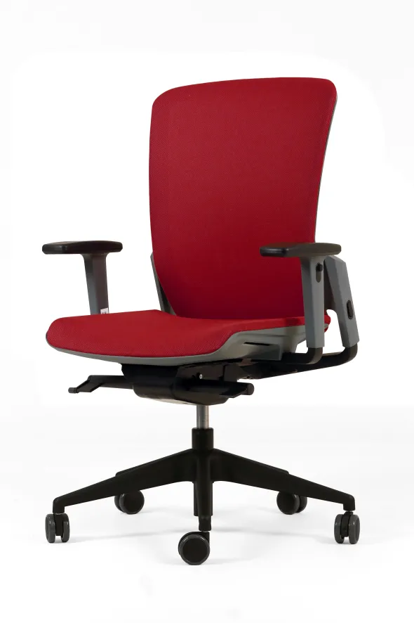 Fauteuil de bureau F6 - assise et dossier résille Rythm - piétement époxy