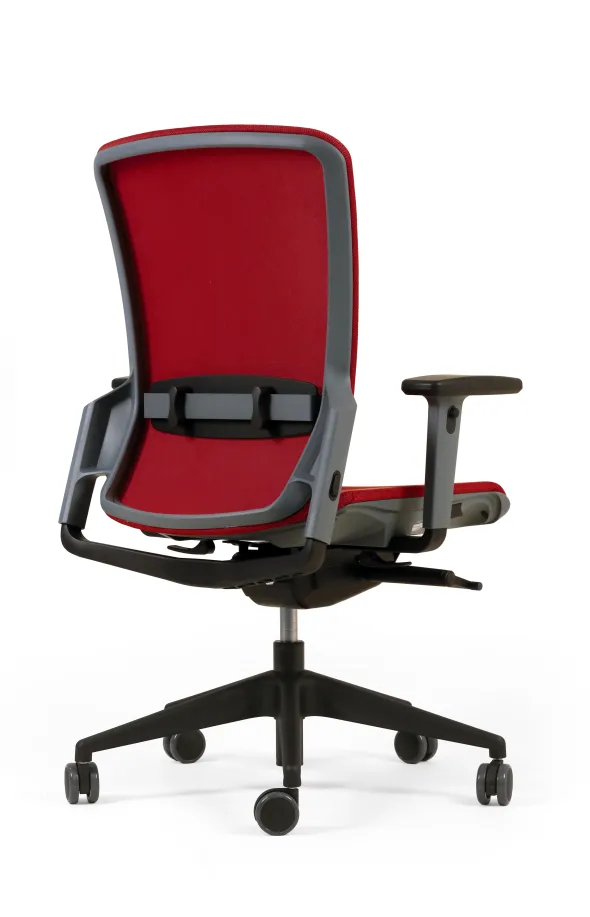 Fauteuil de bureau F6 - assise et dossier résille Rythm - piétement époxy
