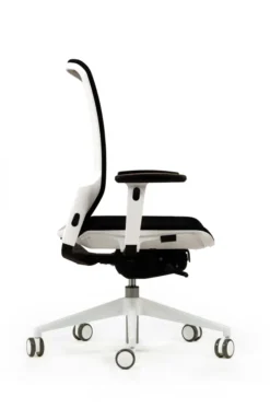 Fauteuil de bureau F6 - assise et dossier résille Rythm - piétement époxy