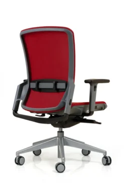 Fauteuil de bureau F6 - assise et dossier résille Rythm - piétement époxy