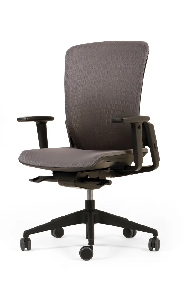 Fauteuil de bureau F6 - assise et dossier résille Rythm - piétement époxy