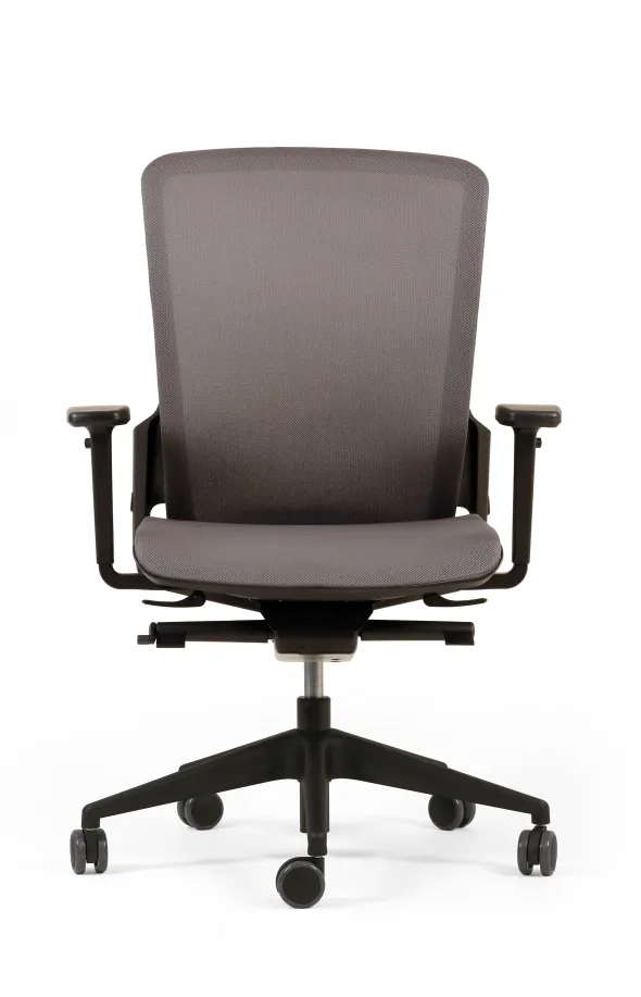 Fauteuil de bureau F6 - assise et dossier résille Rythm - piétement époxy