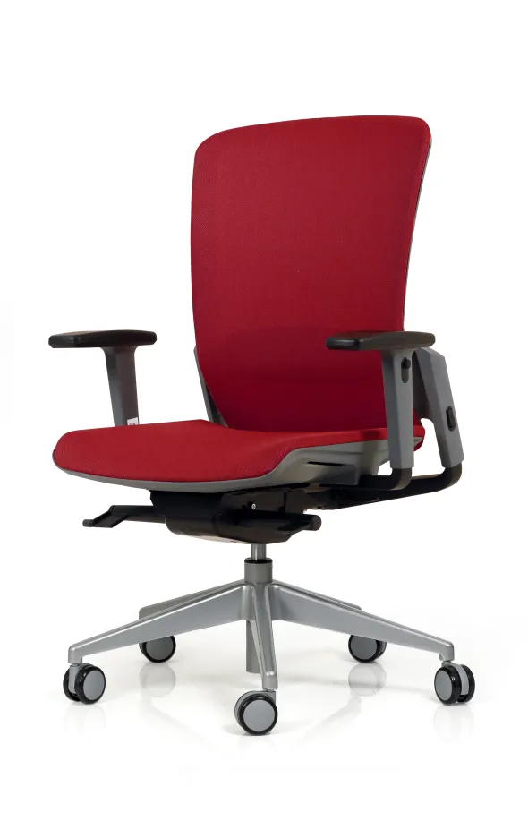 Fauteuil de bureau F6 - assise et dossier résille Rythm - piétement époxy