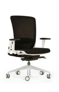 Fauteuil de bureau F6 - assise et dossier résille Rythm - piétement époxy