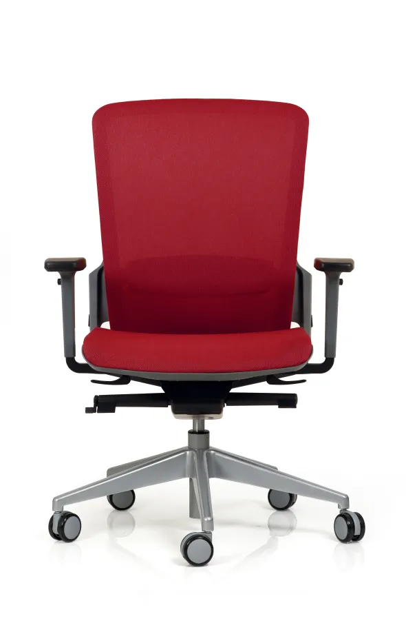 Fauteuil de bureau F6 - assise et dossier résille Rythm - piétement époxy