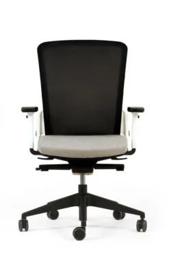 Fauteuil de bureau F8 - assise tissu et dossier résille Rythm - piètement noir
