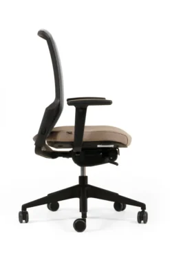Fauteuil de bureau F8 - assise tissu et dossier résille Stripes 2 - piètement noir