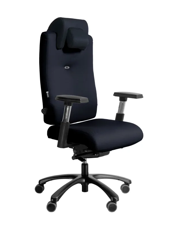 Fauteuil de bureau Haka - avec têtière - tissu - pour personne de grande taille