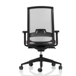 Fauteuil de bureau Keno H - assise tissu - dossier résille - structure et piétement noir