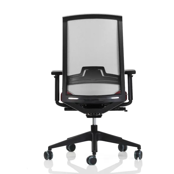 Fauteuil de bureau Keno H - assise tissu - dossier résille - structure et piétement noir