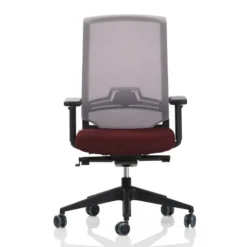 Fauteuil de bureau Keno H - assise tissu - dossier résille - structure et piétement noir