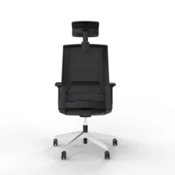 Fauteuil de bureau Léandre Manager - assise tissu - dossier résille - appui-tête - translation d'assise