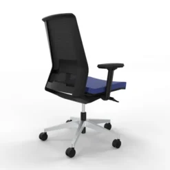 Fauteuil de bureau Léandre Manager - assise tissu - dossier résille - translation d'assise