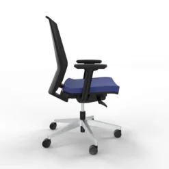 Fauteuil de bureau Léandre Manager - assise tissu - dossier résille - translation d'assise