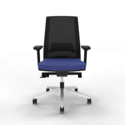Fauteuil de bureau Léandre Manager - assise tissu - dossier résille - translation d'assise