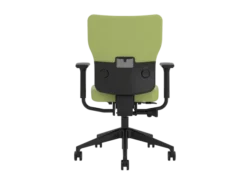 Fauteuil de bureau Let's B - textile enduit - piétement noir
