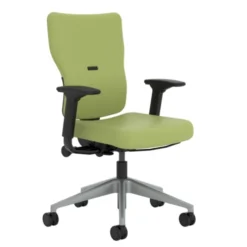 Fauteuil de bureau Let's B - textile enduit - piétement gris