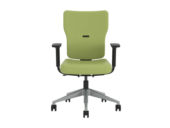 Fauteuil de bureau Let's B - textile enduit - piétement gris