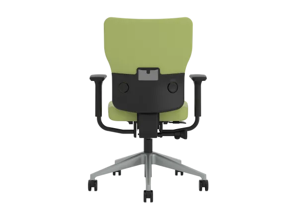 Fauteuil de bureau Let's B - textile enduit - piétement gris