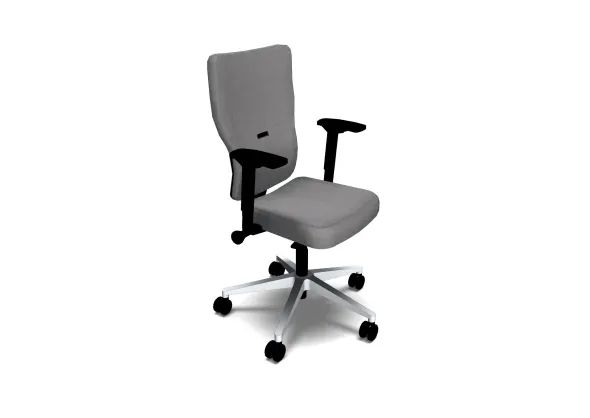Fauteuil de bureau Let's B - tissu - piétement gris
