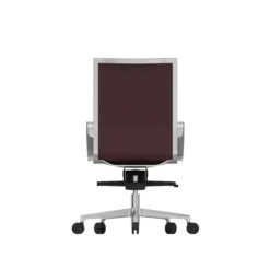 Fauteuil de bureau Lira - tissu - accoudoirs fixes chromés - piétement aluminium poli