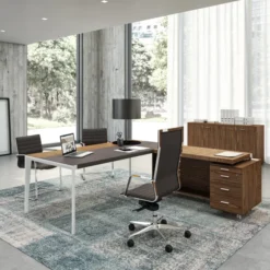 Fauteuil de bureau Lira - tissu - accoudoirs fixes chromés - piétement aluminium poli
