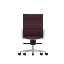 Fauteuil de bureau Lira - tissu - accoudoirs fixes chromés - piétement aluminium poli