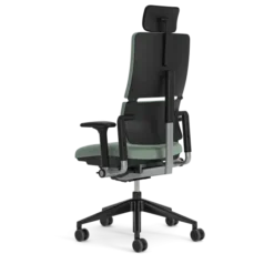 Fauteuil de bureau Please - tissu - piétement époxy - accoudoirs 4D - avec appui-tête