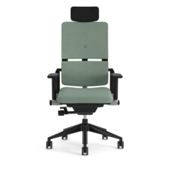 Fauteuil de bureau Please - tissu - piétement époxy - accoudoirs 4D - avec appui-tête