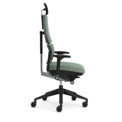 Fauteuil de bureau Please - tissu - piétement époxy - accoudoirs 4D - avec appui-tête
