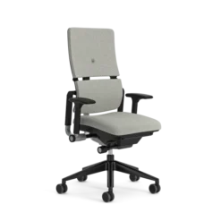 Fauteuil de bureau Please - tissu - piétement époxy - accoudoirs 3D