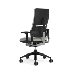 Fauteuil de bureau Please - tissu - piétement époxy - accoudoirs 3D