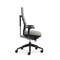 Fauteuil de bureau Please - tissu - piétement époxy - accoudoirs 3D