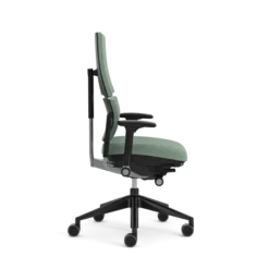 Fauteuil de bureau Please - tissu - piétement époxy - accoudoirs 4D