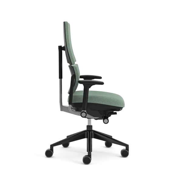 Fauteuil de bureau Please - tissu - piétement époxy - accoudoirs 4D
