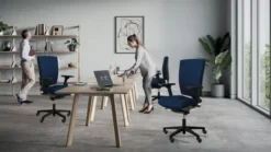 Fauteuil de bureau Reva Plus - tissu - piètement noir