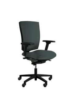 Fauteuil de bureau Reva Plus - textile enduit - piètement noir