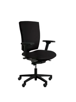 Fauteuil de bureau Reva Plus - textile enduit - piètement noir