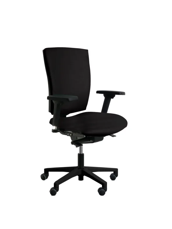 Fauteuil de bureau Reva Plus - textile enduit - piètement noir