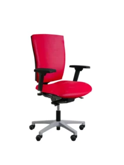 Fauteuil de bureau Reva Plus - textile enduit - piètement gris aluminium