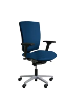 Fauteuil de bureau Reva Plus - textile enduit - piètement gris aluminium