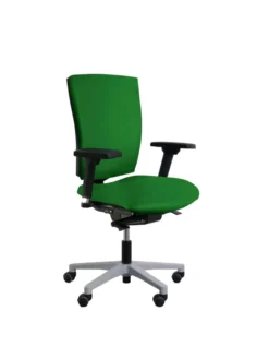 Fauteuil de bureau Reva Plus - textile enduit - piètement gris aluminium