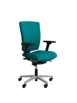 Fauteuil de bureau Reva Plus - tissu - piètement gris alu