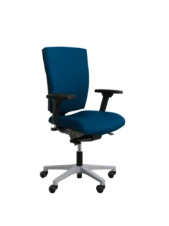Fauteuil de bureau Reva Plus - tissu - piètement gris alu